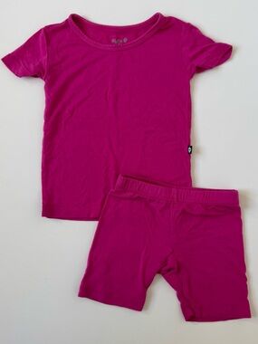Kyte BABY - Pink Short Sleeve Top & Shorts Set